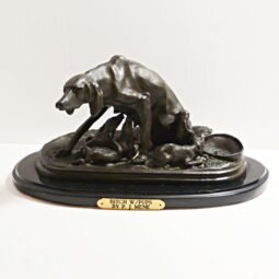 Alternative view of Pierre Jules Mene Bronze Dog Sculpture of "Saintongeois Pointers"