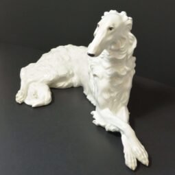 Alternative view of Augarten Porcelain Giant Borzoi Dog Figurine c.1930's