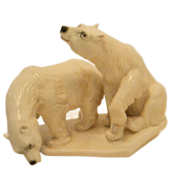 Vintage Porcelain Polar Bears Karl Ens Germany c.1920-1972