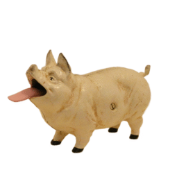 Vintage Cast Iron Mechanical Pig Bank