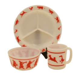 Vintage Child's Three-Piece Dinner Set