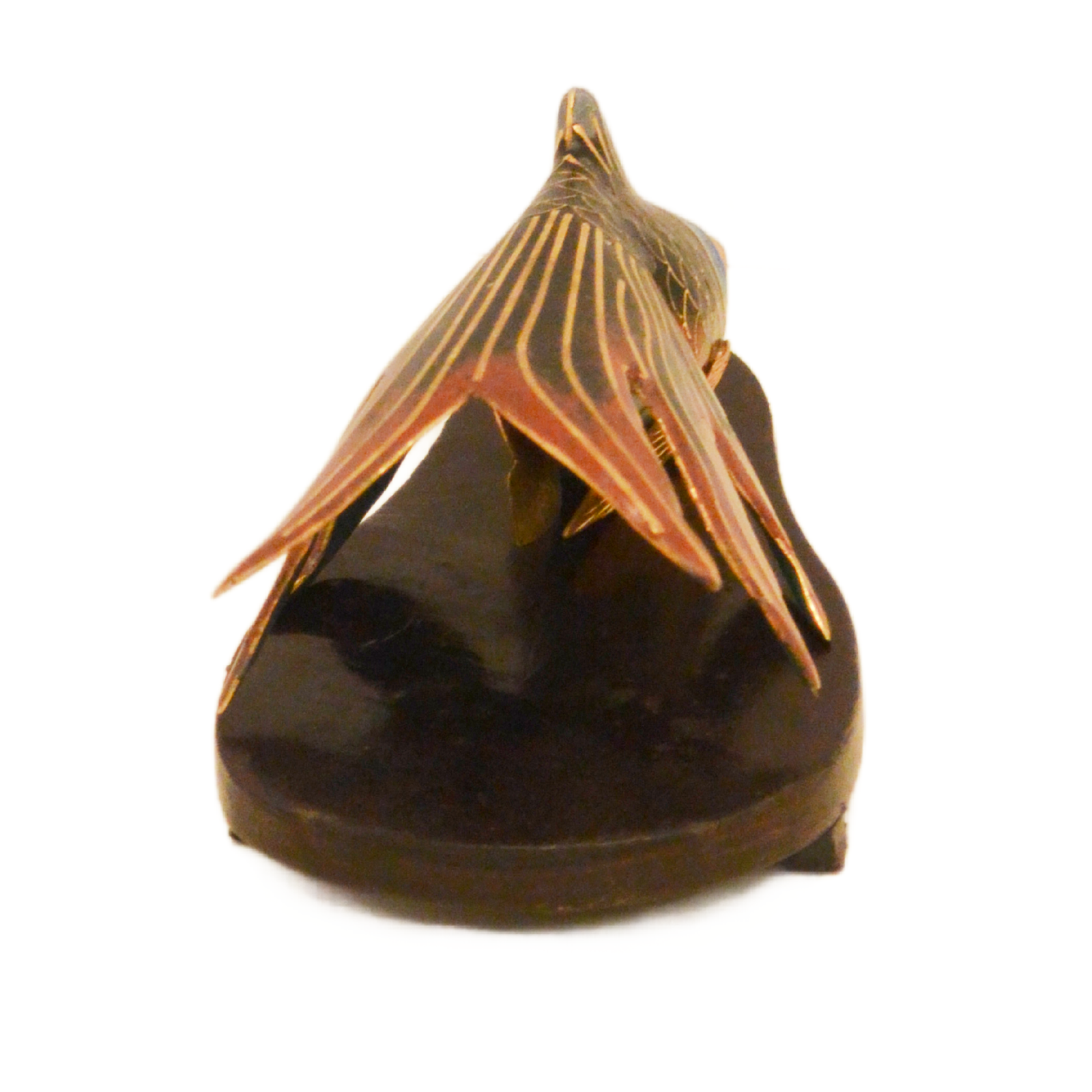 Vintage Cloisonne Enameled Brass Beta Fish Sculpture - Image 7