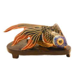 Vintage Cloisonne Enameled Brass Beta Fish Sculpture