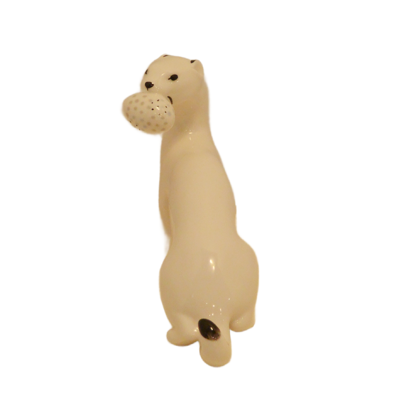 Lomonosov Porcelain Ermine Figurine c.1990's - Image 6