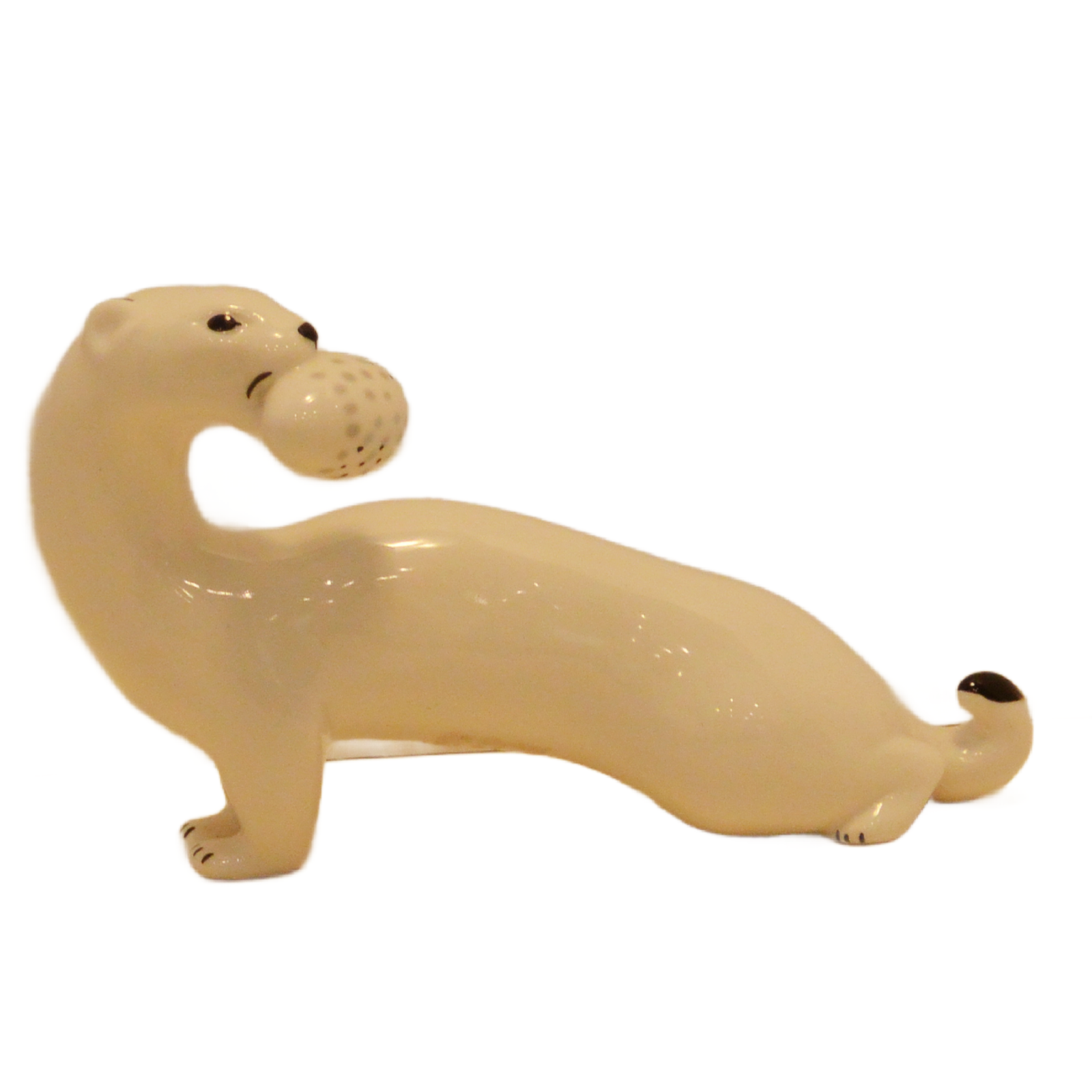 Lomonosov Porcelain Ermine Figurine c.1990's - Image 3