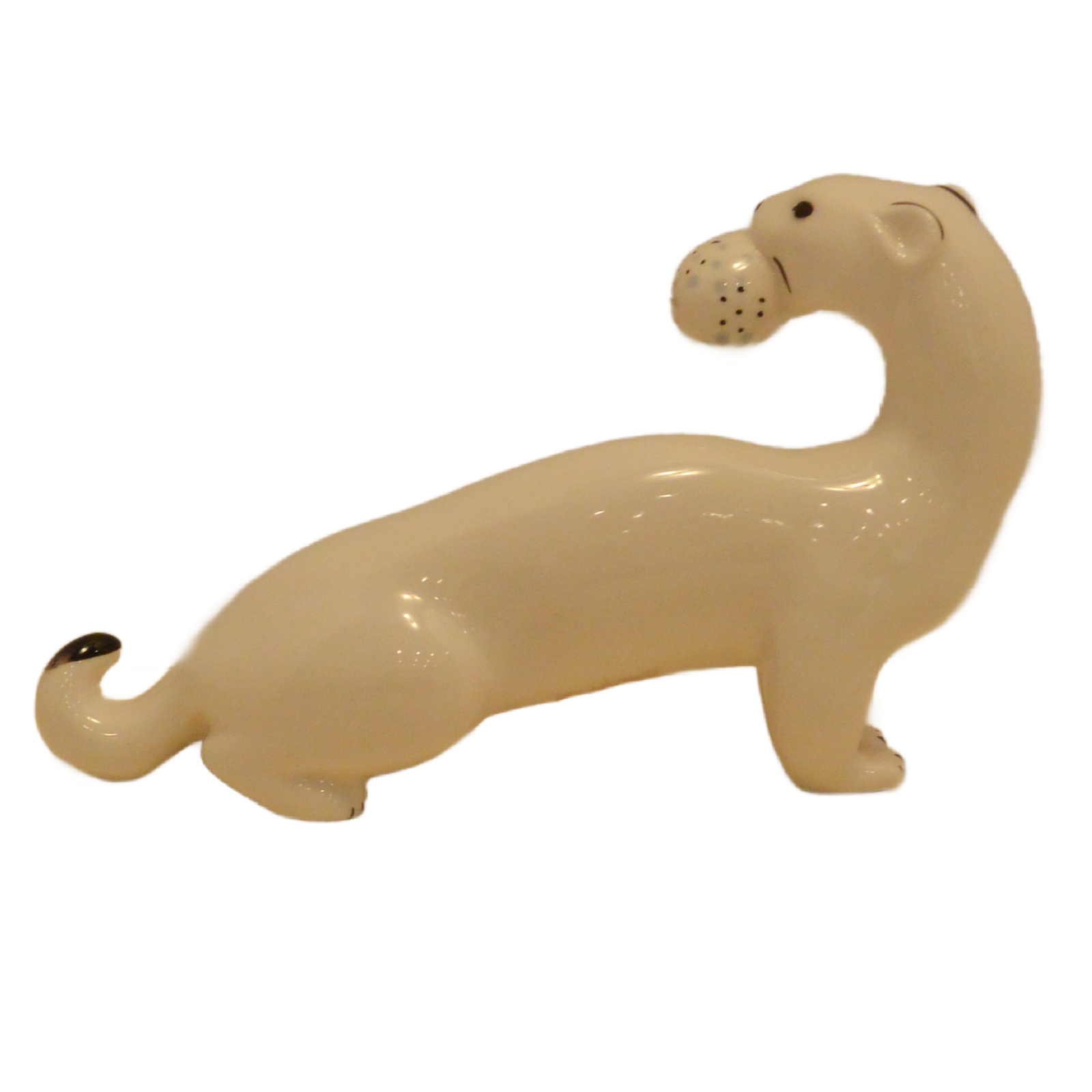 Lomonosov Porcelain Ermine Figurine c.1990's - Image 7