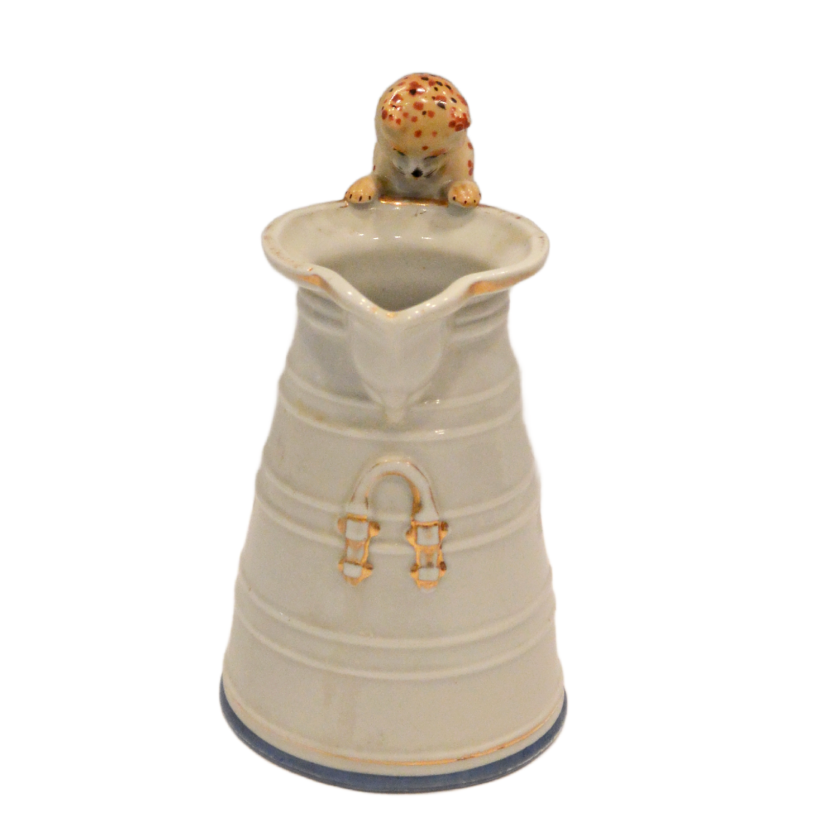 Rare Antique Copeland Spode "Cat-in-the-Pail" Ribbed Creamer - Image 5