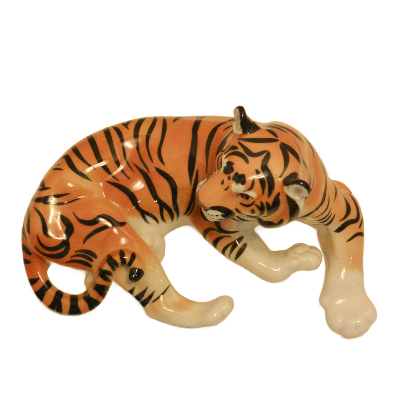 Imperial Lomonosov Porcelain: The Large "Majestic Tiger" by Boris Vorobiev - Image 9