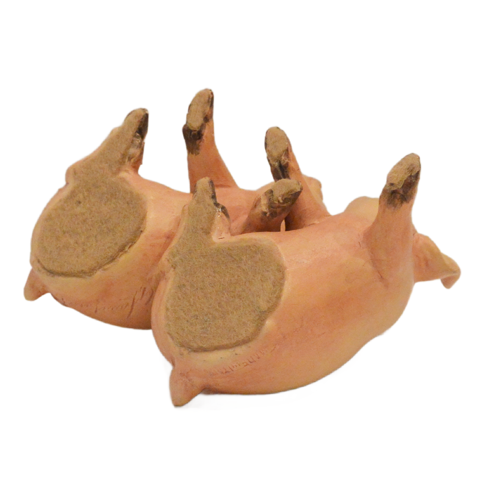 Signed Mid-Century Cacciapuoti Italian Porcelain Huddled Pig Pair - Image 10
