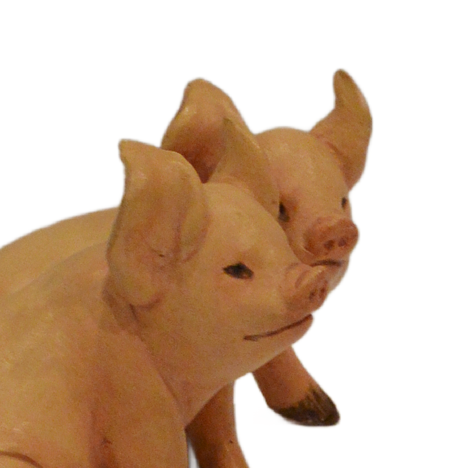 Signed Mid-Century Cacciapuoti Italian Porcelain Huddled Pig Pair - Image 7