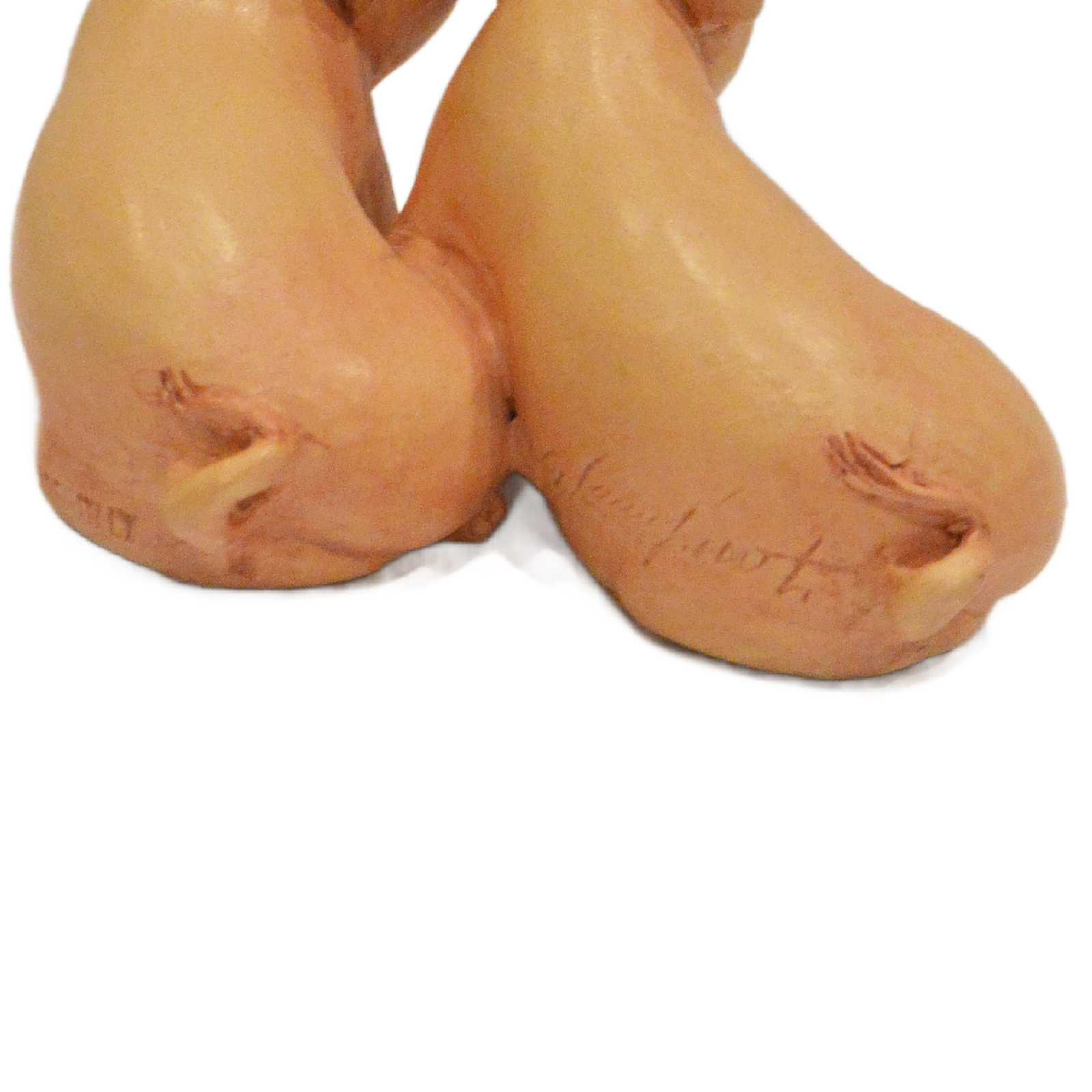 Signed Mid-Century Cacciapuoti Italian Porcelain Huddled Pig Pair - Image 6