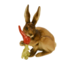 Mid-Century Hutschenreuther Porcelain Bunny with Carrot by Karl Tutter