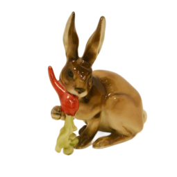 Mid-Century Hutschenreuther Porcelain Bunny with Carrot by Karl Tutter