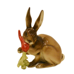 Alternative view of Mid-Century Hutschenreuther Porcelain Bunny with Carrot by Karl Tutter