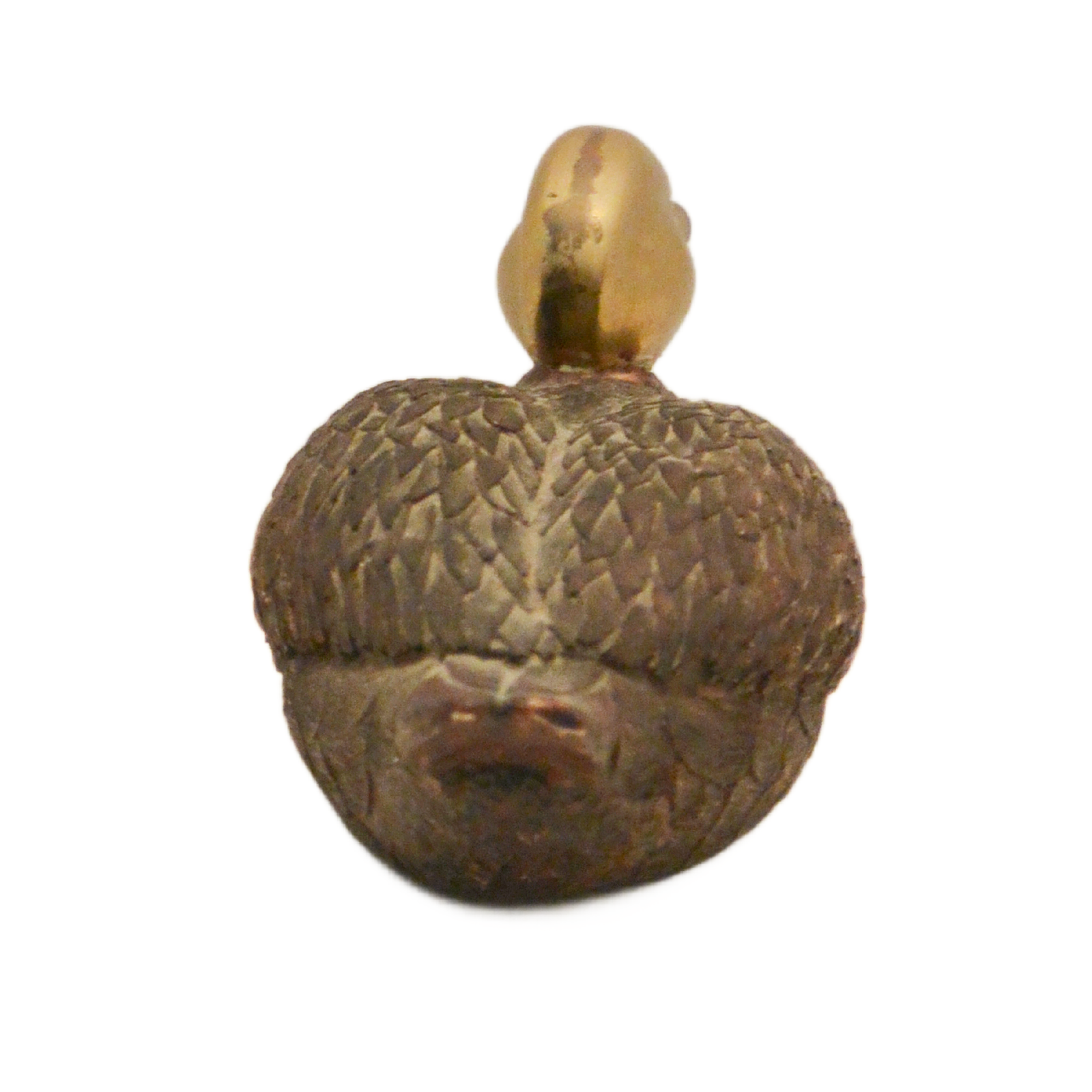 Vintage Hand-Carved Wood and Solid Brass Duck Decoy Figurine with Glass Eyes - Image 7